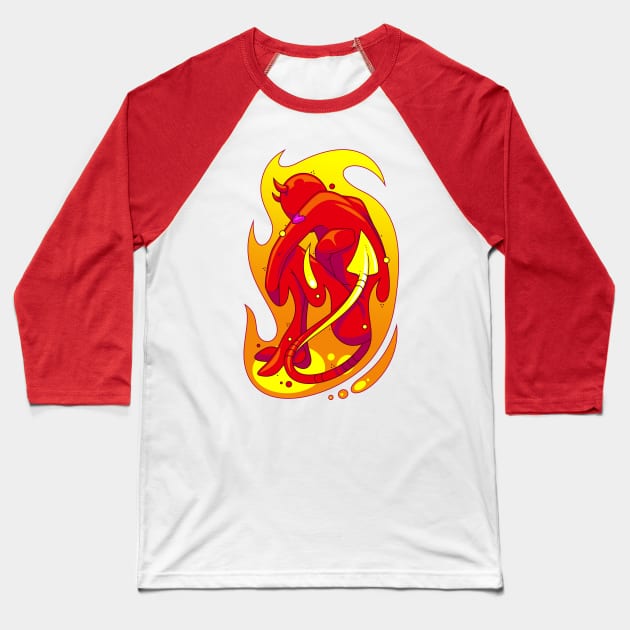 Inner Demon Baseball T-Shirt by ArtisticDyslexia